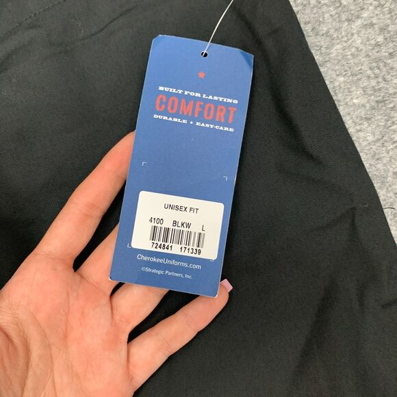 Cherokee Scrub Pant Mens L Large Black Drawstring Waist Straight Workwear Cargo - Picture 4 of 13